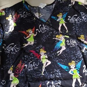 Disney Tinkerbell Scrub Top